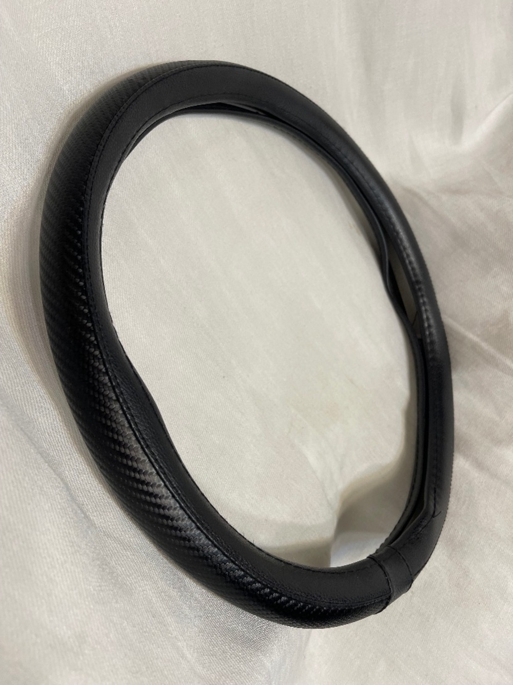 Black Textured Steering Wheel Cover